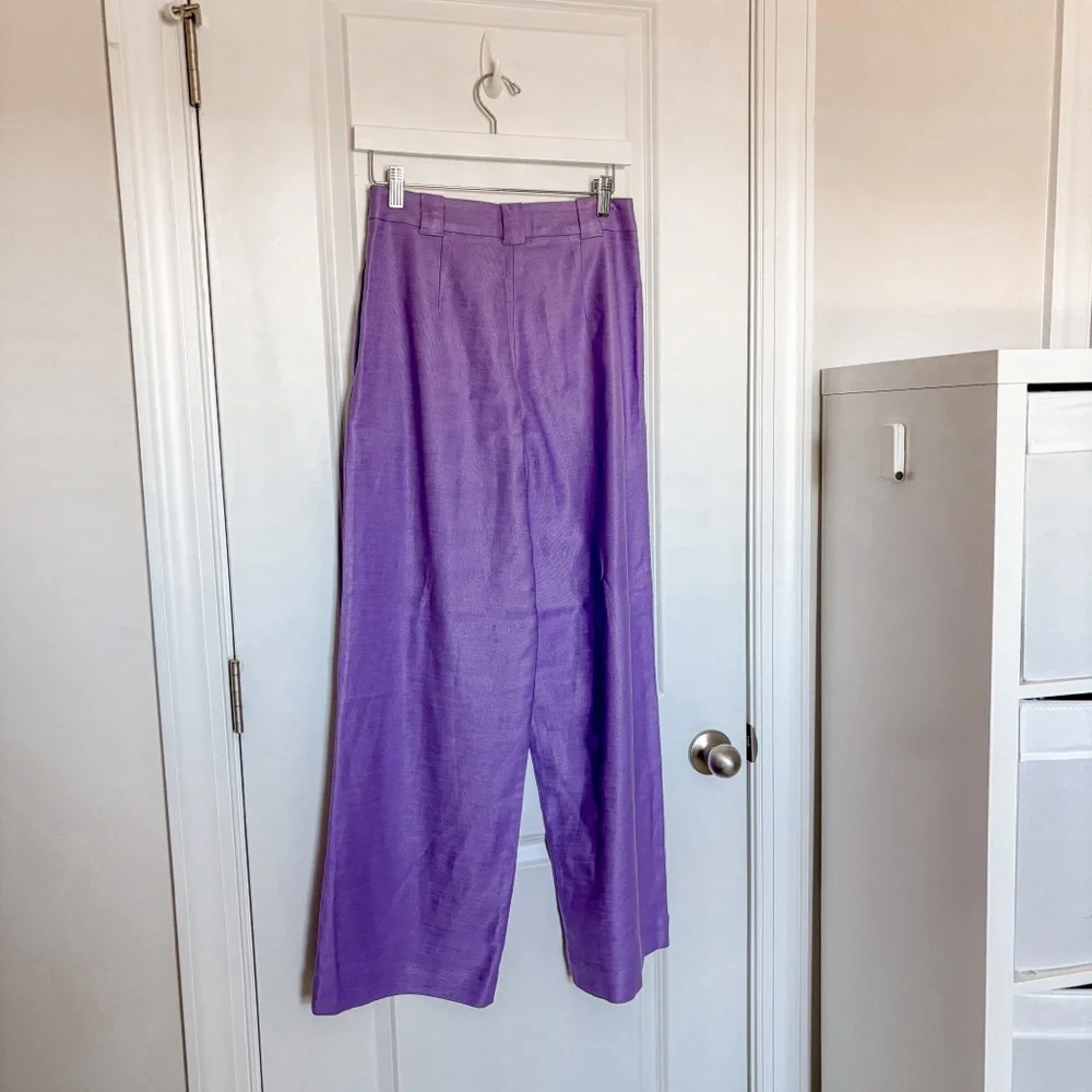 Sezane LouLou Trousers Lavender Linen